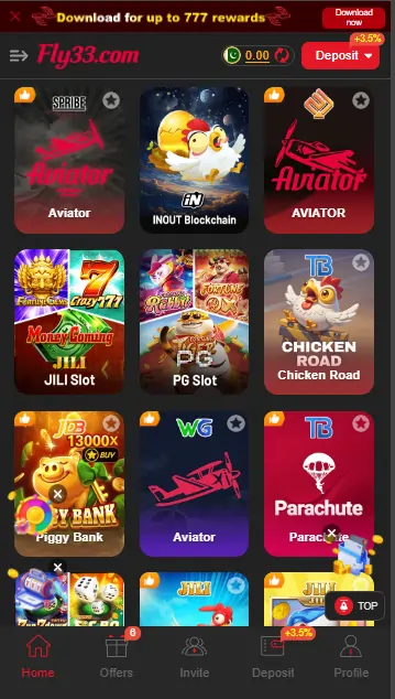 fly33 game regsiter and play